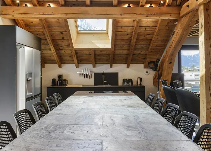 Appartement Flocon - Loft Moderne 8pax Sauna Poele Vues Garage Chamonix