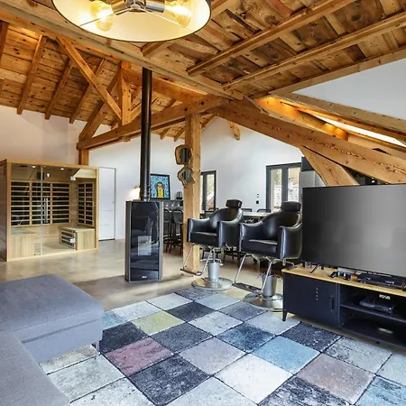 Flocon - Loft Moderne 8pax Sauna Poele Vues Garage