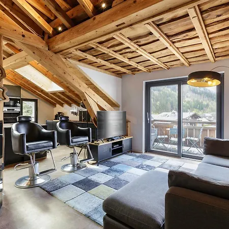 Flocon - Loft Moderne 8pax Sauna Poele Vues Garage Lägenhet