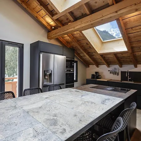 Flocon - Loft Moderne 8pax Sauna Poele Vues Garage Lägenhet