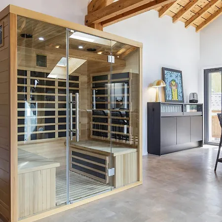 Flocon - Loft Moderne 8pax Sauna Poele Vues Garage Chamonix