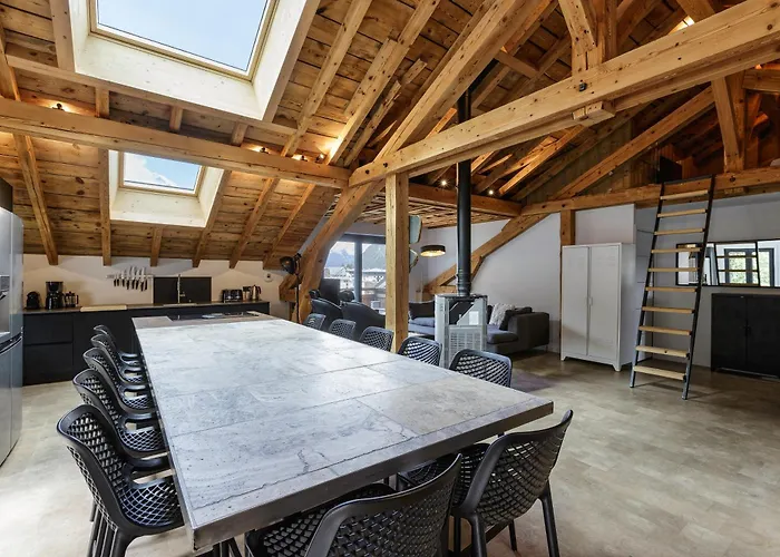 Flocon - Loft Moderne 8pax Sauna Poele Vues Garage *