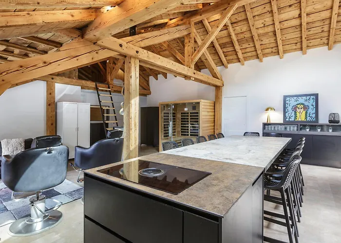 Flocon - Loft Moderne 8pax Sauna Poele Vues Garage