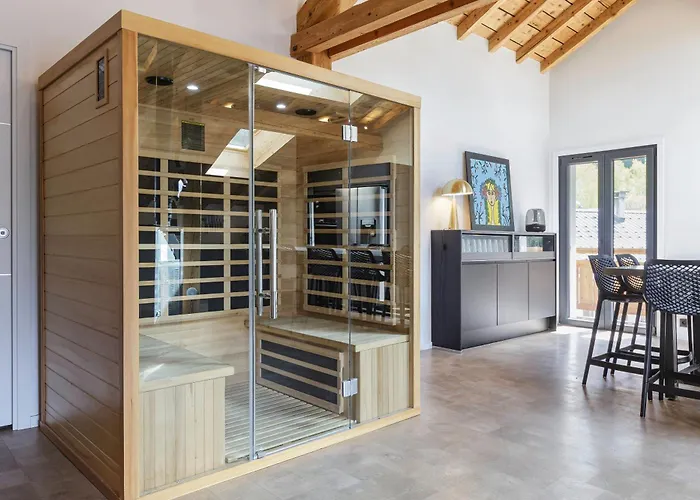 Flocon - Loft Moderne 8pax Sauna Poele Vues Garage Chamonix