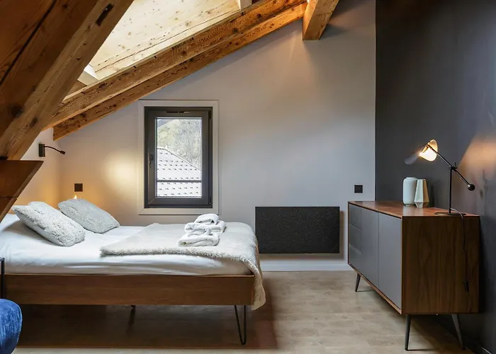 Apartman Flocon - Loft Moderne 8pax Sauna Poele Vues Garage *